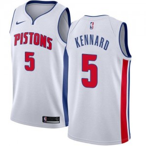 Nike Maillot Kennard Detroit Pistons Association Edition No.5 Blanc Homme