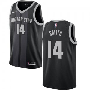 Maillots De Basket Smith Detroit Pistons Enfant #14 Nike City Edition Noir
