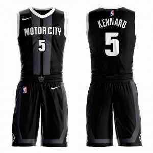 Maillots Basket Kennard Pistons Nike Suit City Edition #5 Noir Homme