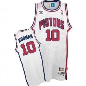 Adidas Maillots Rodman Detroit Pistons Throwback #10 Homme Blanc