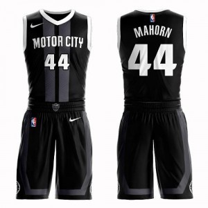 Nike Maillots Mahorn Detroit Pistons Homme Noir No.44 Suit City Edition