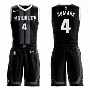 Nike Maillots Dumars Pistons Suit City Edition Homme #4 Noir
