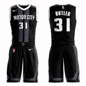 Maillots De Butler Detroit Pistons Noir Nike No.31 Suit City Edition Homme