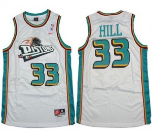 Nike NBA Maillot De Grant Hill Pistons Homme Throwback Blanc No.33