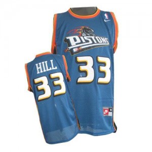 Maillot Grant Hill Pistons Throwback Bleu No.33 Homme Nike