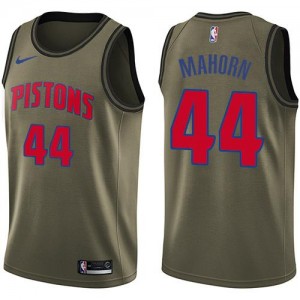 Nike Maillots Mahorn Pistons Salute to Service No.44 vert Homme