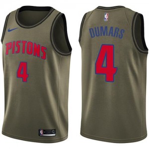 Maillots De Joe Dumars Pistons Salute to Service Nike No.4 vert Homme