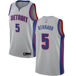 Nike NBA Maillots De Basket Kennard Pistons Statement Edition Homme No.5 Argent