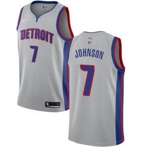 Nike NBA Maillots Stanley Johnson Detroit Pistons Statement Edition Homme Argent #7