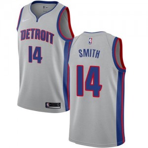 Nike Maillots Basket Smith Detroit Pistons Enfant Statement Edition No.14 Argent