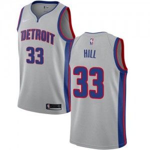 Nike Maillots De Basket Grant Hill Detroit Pistons Argent #33 Homme Statement Edition