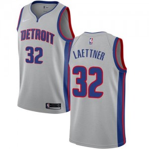 Maillot Christian Laettner Pistons Nike Enfant #32 Statement Edition Argent