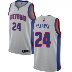 Nike NBA Maillot Cleaves Detroit Pistons Homme Statement Edition No.24 Argent