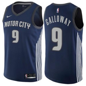 Nike NBA Maillots De Langston Galloway Pistons Enfant bleu marine #9 City Edition