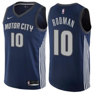 Nike Maillot Basket Dennis Rodman Detroit Pistons Homme bleu marine City Edition No.10