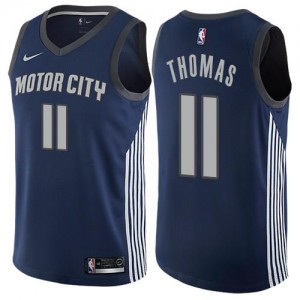 Maillots De Thomas Detroit Pistons bleu marine City Edition Nike Homme No.11