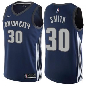 Nike NBA Maillot De Basket Smith Detroit Pistons Homme #30 bleu marine City Edition