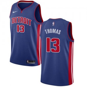 Nike Maillots Basket Thomas Pistons Homme No.13 Icon Edition Bleu royal