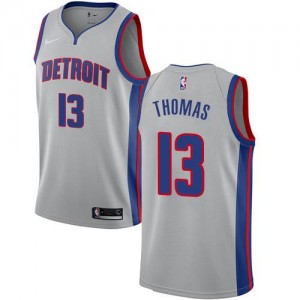 Nike Maillot Basket Thomas Pistons Homme Statement Edition #13 Argent