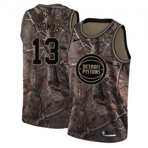 Nike Maillot Thomas Detroit Pistons #13 Camouflage Realtree Collection Enfant