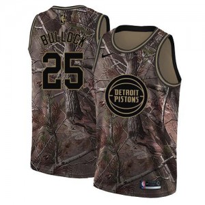 Nike NBA Maillot De Bullock Pistons #25 Homme Camouflage Realtree Collection