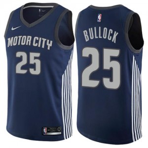 Nike NBA Maillot De Reggie Bullock Detroit Pistons bleu marine Homme City Edition #25