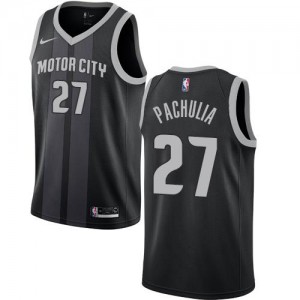 Nike Maillot De Basket Pachulia Pistons City Edition No.27 Noir Homme