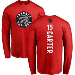 T-Shirt Carter Toronto Raptors Nike Long Sleeve Homme & Enfant Rouge Backer No.15