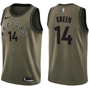 Nike Maillots De Basket Green Toronto Raptors No.14 Homme vert Salute to Service