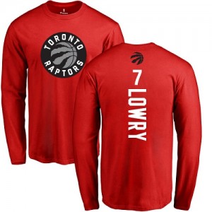 T-Shirts De Basket Kyle Lowry Toronto Raptors Nike Homme & Enfant Long Sleeve Rouge Backer #7