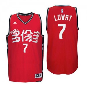 Adidas Maillots Kyle Lowry Raptors Chinese New Year Homme No.7 Rouge