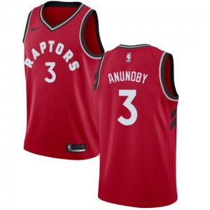 Maillot Basket Anunoby Toronto Raptors No.3 Rouge Enfant Nike Icon Edition
