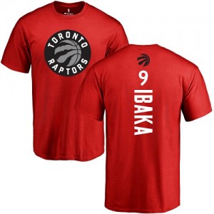 Nike T-Shirt De Serge Ibaka Raptors Homme & Enfant #9 Rouge Backer 