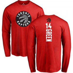 Nike T-Shirts Green Raptors #14 Rouge Backer Long Sleeve Homme & Enfant