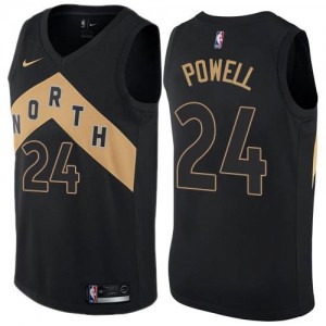 Maillot Basket Powell Toronto Raptors City Edition #24 Noir Nike Homme