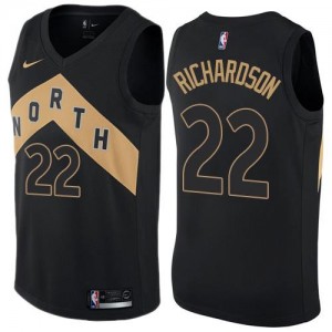 Nike Maillot Basket Malachi Richardson Toronto Raptors Homme No.22 City Edition Noir