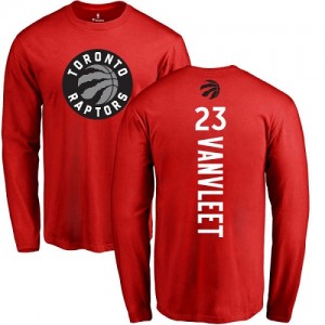 Nike NBA T-Shirt De Basket Fred VanVleet Raptors #23 Rouge Backer Homme & Enfant Long Sleeve