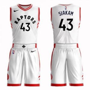 Nike NBA Maillots De Siakam Toronto Raptors No.43 Suit Association Edition Blanc Enfant