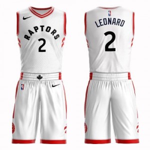 Maillot De Basket Kawhi Leonard Toronto Raptors Suit Association Edition No.2 Homme Nike Blanc