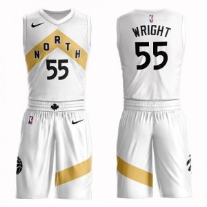 Nike NBA Maillot Basket Delon Wright Toronto Raptors Blanc No.55 Enfant Suit City Edition