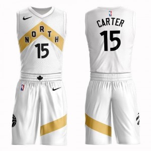 Nike NBA Maillot De Basket Carter Toronto Raptors No.15 Enfant Suit City Edition Blanc