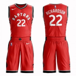 Nike NBA Maillots Basket Malachi Richardson Raptors #22 Homme Rouge Suit Icon Edition
