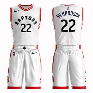 Nike Maillots De Basket Richardson Toronto Raptors #22 Suit Association Edition Blanc Enfant