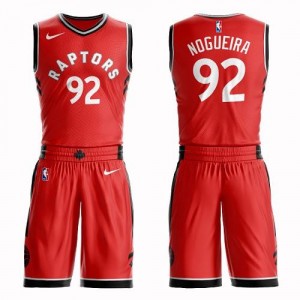 Nike NBA Maillot Nogueira Raptors #92 Suit Icon Edition Rouge Homme