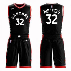 Nike Maillots KJ McDaniels Raptors Suit Statement Edition #32 Noir Homme