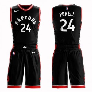 Maillot Basket Powell Raptors #24 Enfant Noir Suit Statement Edition Nike