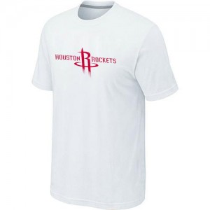 T-Shirt Basket Rockets Blanc Homme Big & Tall Primary Logo 
