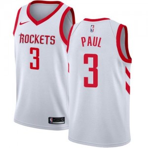 Nike NBA Maillots Chris Paul Houston Rockets Homme Association Edition Blanc No.3