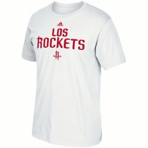 Tee-Shirt Basket Rockets Noches Ene-Be-A Adidas Homme Blanc