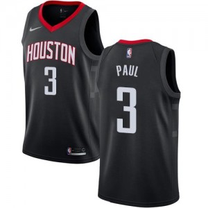Nike Maillots Basket Paul Rockets Homme Statement Edition #3 Noir